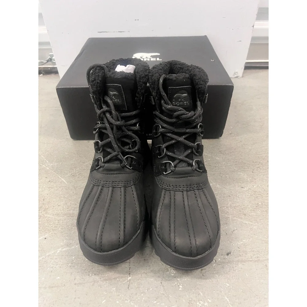Sorel Scout 87' LUX 2078371-010 Mens US‎ 8 Black Leather Waterproof Winter Boots